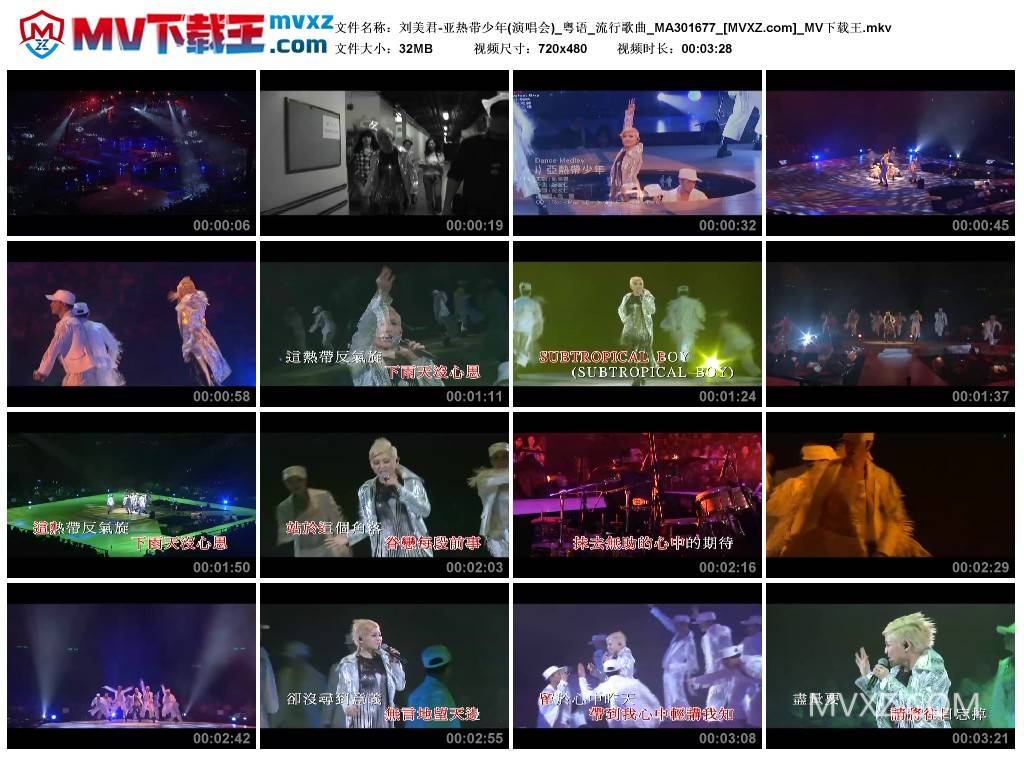 刘美君-亚热带少年(演唱会)_粤语_流行歌曲_MA301677